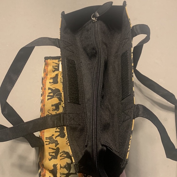 Alfagear ~ African Safari Print Canvas Tote Bag w/Zipper & Coin Purse - Picture 7 of 12